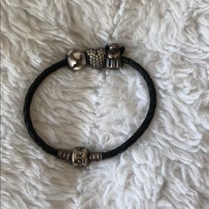 Pandora bracelet with charms